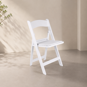 White Wooden Comfortable <b>Folding</b> <b>Chair</b> Modern Design Outdoor Furniture Foldable Seat for Hotel <b>Dining</b> Villa - Product Image 1