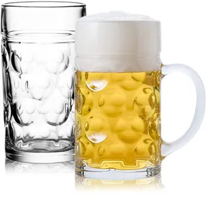 Vasos de cerveza para restaurante, vasos de zumo sin plomo, redondos, personalizados, gran capacidad, 1200ML