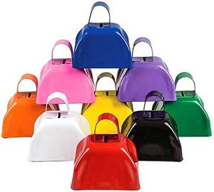 Bán Buôn 3 Inch Thể Thao Racing Cowbell Biểu Tượng Tùy Chỉnh Nhà Sản Xuất Tiếng Ồn Kim Loại Vuông Sắt Chuông Sơn Đảng Xử Lý Racing Chuông - Product Image 1