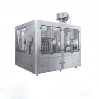 Machine de remplissage de boissons gazeuses entièrement automatique, petite, 4 têtes, 4 buses, 3 en 1, standard, pour bouteilles en verre et en plastique