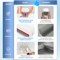 Dropshipping lampu LED heksagonal, lampu LED detail otomatis 110V/220V sarang lebah
