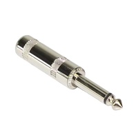 Colokan Audio MONO TS Jantan 6.35 mm (1/4") untuk Kabel Gitar, Konektor Solder, Bukan Adaptor, Perlu Solder