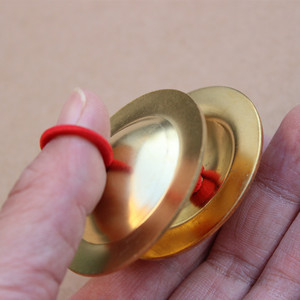 Jouet musical classique pour enfants, cymbales à doigts en cuivre laiton épaissi de 5,5 cm pour l'éducation musicale précoce Orff, instruments de percussion - Product Image 5