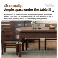 Table à manger extensible et pliable en bois de noyer noir massif, design carré moderne minimaliste de style chinois, mobilier domestique à double usage