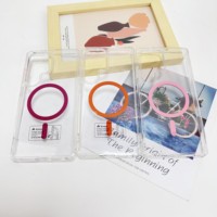 Para Samsung S25 S24 S23 Ultra modelo anillo magnético carga inalámbrica funda para teléfono móvil funda transparente para PC