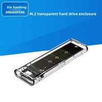 Caja Transparente para Disco Duro M2 RGB, NGFF NVME SATA PCIe, Protocolo Dual, 10Gbps, SSD, Disco de Estado Sólido, Carcasa para Disco Duro de 4T