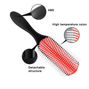 Cepillo <span class=keywords><strong>Denman</strong></span> de 9 Filas en Oferta para Uso Doméstico, Cepillo de Peinado Plegable con Logotipo Personalizado y Cerdas de Nailon para Desenredar el Cabello - Product Image 4