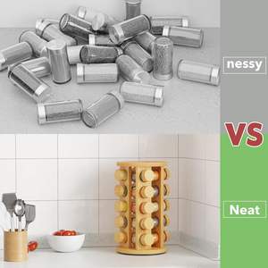 Moderno Estante Giratorio de Bambú de 5 Niveles para Especias, Organizador de Especias para Cocina, Torre de Especias para Encimera - Product Image 6