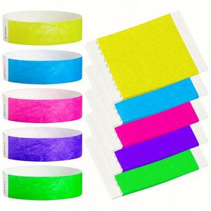 Bracelets vierges 25*250 mm en Tyvek, couleur unie, imprimables, étanches - Product Image 2