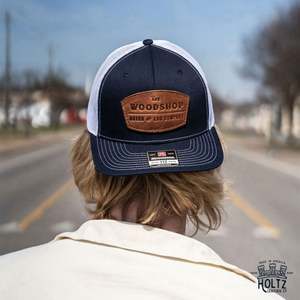 Richardson 112 Trucker Custom Leather <b>Patch</b> Hat Debossed Heat Pressed Stylish for Fashion Beach Outdoor Cycling Use Personalized - Product Image 3