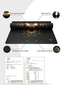 Tapis de yoga en PU, nouveau style 2026, impression de logo personnalisé, tapis antidérapant en caoutchouc PU, grand tapis pour yoga, pilates, gym à domicile, sports et fitness - Product Image 2