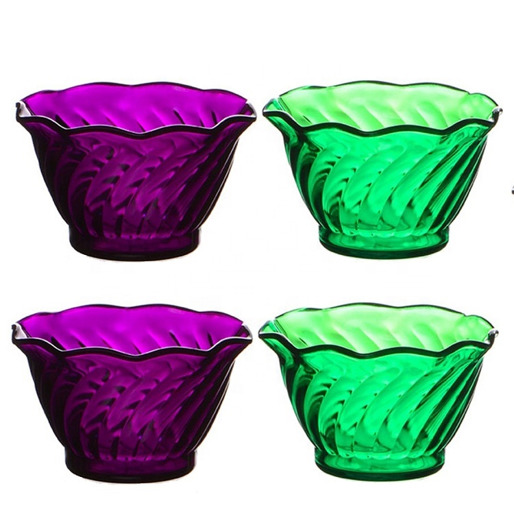 Прозрачная многоразовая миска для десерта и мороженого для ресторана