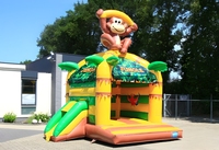 Castillo Inflable Comercial de PVC para Fiestas Infantiles, Tobogán con Diseño de Mono, Colores y Logotipo Personalizables, para Niños de 2 a 3 Años