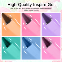 BOZLIN Gel de base en caoutchouc Macaron haute pigmentation 24 couleurs, vernis à ongles personnalisé, gel de base en caoutchouc à marque privée, flacon de 10 ml