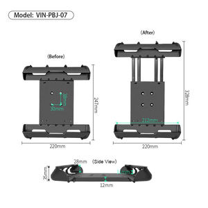 VINmounts Industrial <b>Tablet</b> Back Clamp 282×211×27mm Adjustable Heavy Duty Mount <b>Holder</b> for Forklift Warehouse Vehicle Systems - Product Image 2