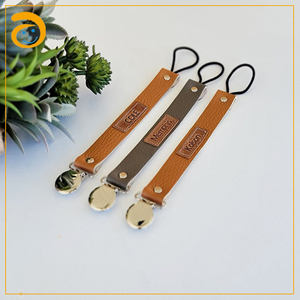 Chupete de cuero con logotipo personalizado, Clip Binky, regalo para Baby shower, antes - Product Image 2