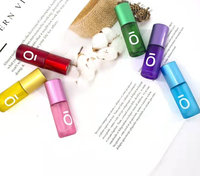 Vente en gros de flacons à bille en verre imprimé givré coloré de 5 ml, flacons vides pour huiles essentielles et parfums, flacons de décantation