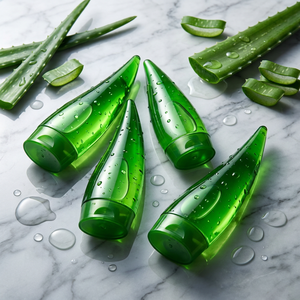 Botella <span class=keywords><strong>de</strong></span> Plástico PET Vacía al por Mayor para Gel <span class=keywords><strong>de</strong></span> Aloe Vera, Envase Verde con Forma <span class=keywords><strong>de</strong></span> Hoja para Cuidado <span class=keywords><strong>de</strong></span> la Piel, Champú y Cosméticos - Product Image 3