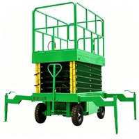 Plateforme de travail élévatrice portable à ciseaux, électrique hydraulique, pour charges lourdes, montée sur remorque, avec stabilisateurs en acier