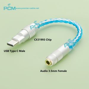 Kabel Headphone Audio, <span class=keywords><strong>USB</strong></span> Tipe C ke 3.5mm kabel Headphone Audio CX31993 Chip cx-pro <span class=keywords><strong>DAC</strong></span> Amplifier SNR128dB 32b/384kHz untuk Android Windows panggilan telepon - Product Image 2