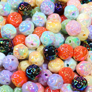 12-16mm UV Colored Mabie Solid <b>Color</b> Acrylic Loose <b>Beads</b> for DIY Handmade Materials Bracelet Mobile Phone Chain Accessories - Product Image 1