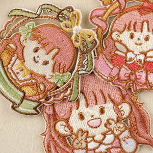 Patchs thermocollants brodés mignons autocollants motif fille de dessin animé, papillon et nœud magique pour la décoration de vêtements et sacs - Product Image 2
