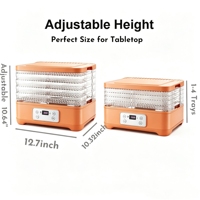 Déshydrateur de fruits empilable 5 en 1, 300 W, 30-70 ° Déshydrateurs à minuterie 24H pour fruits, légumes, herbes et viande séchée