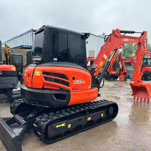 Excavadora de cadenas Kubota U55 usada en stock, miniexcavadora de 5 toneladas sin cola para servicios urbanos y paisajismo - Product Image 1