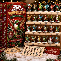 Calendrier de l'Avent de Noël 24 Jours – Boîte Mystère – Nouveautés Assorties Halloween – Ornements de Sapin de Noël à Suspendre – Porte-clés