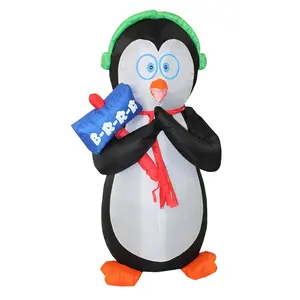 4ft penguin inflatable outdoor christmas decorations garden holidays decorative inflatables outhouse penguins on sale for USA