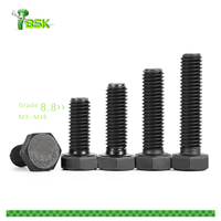 Boulon et écrous hexagonaux filetés Astm Unc Unf de haute qualité B18.2.1 B18.2.2 vis hexagonales oxyde noir