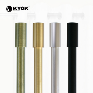 รางม่าน KYOK ทรงกระบอก ป้องกันสนิม ดีไซน์มินิมอล สีดำ ทอง เงิน บรอนซ์ - Product Image 1