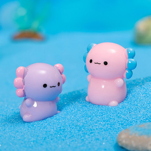 Statuetta in Resina di Axolotl Retrò e Carina per Villaggi Natalizi, Miniature di Animali per Decorazioni Fai-da-Te e Giardini Fatati - Product Image 5