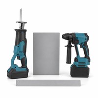 Ensemble d'outils électriques sans fil 20V 4 pièces : perceuse-visseuse, clé à chocs, scie sauteuse, meuleuse d'angle avec batterie au lithium