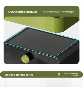 Organisateur de <span class=keywords><strong>tiroirs</strong></span> cosmétiques transparent empilable pour dortoir - Product Image 3