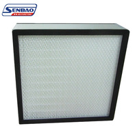 Precio de fábrica marco de aluminio H13 H14 Filtro de campana de flujo laminar Filtro de hoja filtro HEPA de aire plisado