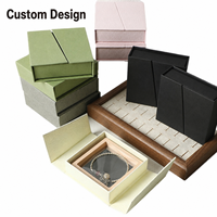 Boîte cadeau à double porte en papier pour bijoux, emballage de produits de marque, achat en gros