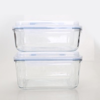 Facile à transporter grande capacité 4500ml/6000ml récipient de nourriture en verre/boîte de pique-nique/baril de riz avec poignée robuste