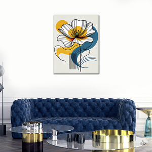 Art floral abstrait en ligne <span class=keywords><strong>simple</strong></span>, <span class=keywords><strong>aquarelle</strong></span>, impression HD, 40x60cm, toile murale pour la maison - Product Image 4