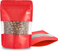 Feuille d'aluminium en mylar personnalisé imprimé fermeture éclair fermeture éclair avec fenêtre pochette debout bonbons café emballage alimentaire sac en plastique alimentaire