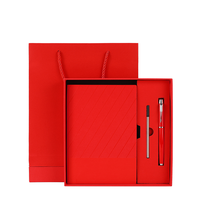 Cuaderno de Lujo A5 con Encuadernación Térmica en Cuero/PU y Juego de Bolígrafos con Logotipo Personalizado para Regalos Corporativos, Eventos y Souvenirs