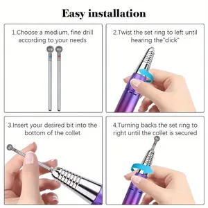 1PC/2/4PCS 5mm Small Round Head Nail <b>Drill</b> <b>Bits</b> Diamond Cuticle Clean Ball Head Nail <b>Bits</b> for Electric Cuticle Detail Rotary - Product Image 6