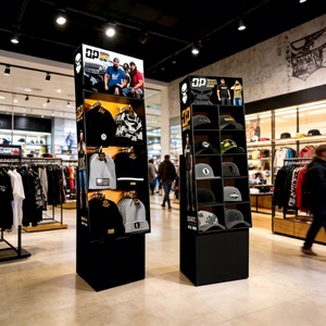 ขาตั้งโชว์หมวกกระดาษแข็งพิมพ์โลโก้ตามสั่ง สำหรับหมวกและถุงมือ  ขาตั้งโชว์ถุงมือกระดาษลูกฟูก  ชุดขาตั้งกระดาษแข็ง - Product Image 1