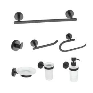Modern wall mounted 304 Stainless Steel Towel Bar Accessory Bathroom Hardware Set