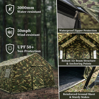 Tente gonflable camouflage personnalisée pour abri de terrain extérieur et campement temporaire