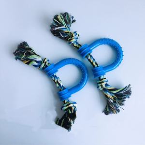 Yüksek kaliteli Pet köpek Goodie kemik halat ile TPR kemik pamuk halat diş temizleme çiğnemek oyuncaklar büyüyen için savaş römorkör yavru - Product Image 3