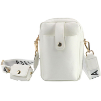 Übersee-Lager Weiße PU-Leder Crossbody Handytasche Damen Mini Schultertasche Mit Abnehmbarem Riemen Schnelle Lieferung
