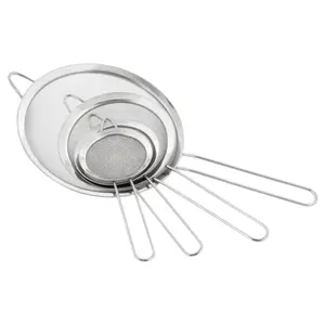 Premium Fine Mesh Strainer Stainless Steel Baking Flour Colanders And Sifters