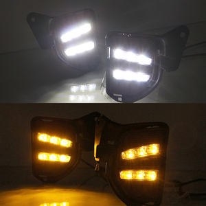 <span class=keywords><strong>ไฟ</strong></span>เดย์ไลท์ LED สำหรับรถยนต์ พร้อมรีเลย์กันน้ำ สำหรับ Toyota Hiace ปี 2014 2015 2016 2017 2018 พร้อมไฟเลี้ยวสีเหลือง 12V - Product Image 2