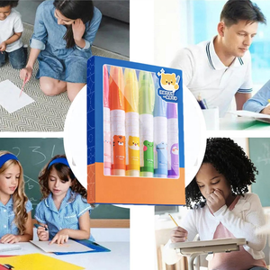 Juego de Marcadores Enmi Morandi Macaron, Gran Capacidad, 6 Piezas, Resaltadores Borrables en Colores Claros para Arte y Notas - Product Image 6